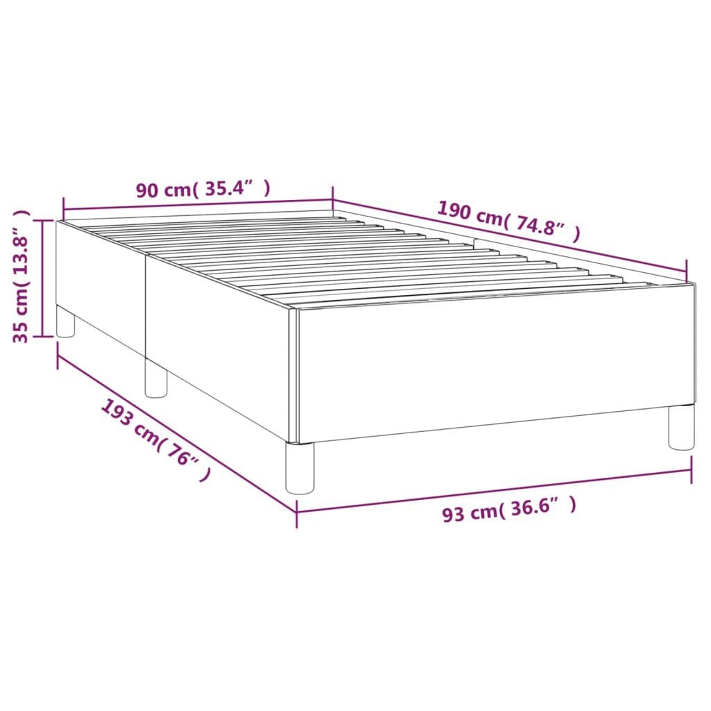 VidaXL Bedframe 90x190cm Donkergrijs - Nu 47% Korting!