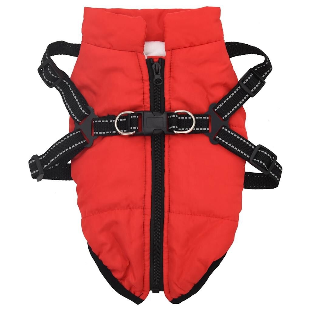 VidaXL Hondenjas met Harnas Rood L28 - 47% Korting!