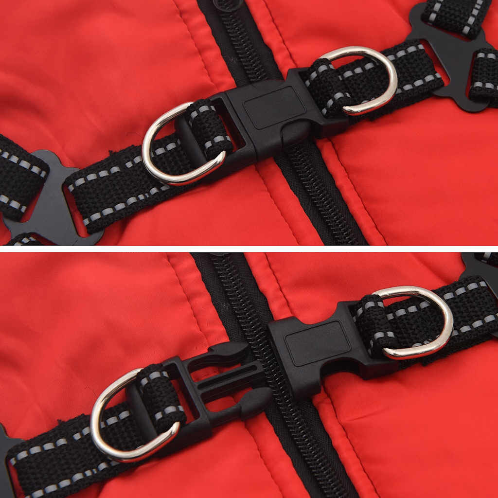 VidaXL Hondenjas met Harnas Rood L28 - 47% Korting!