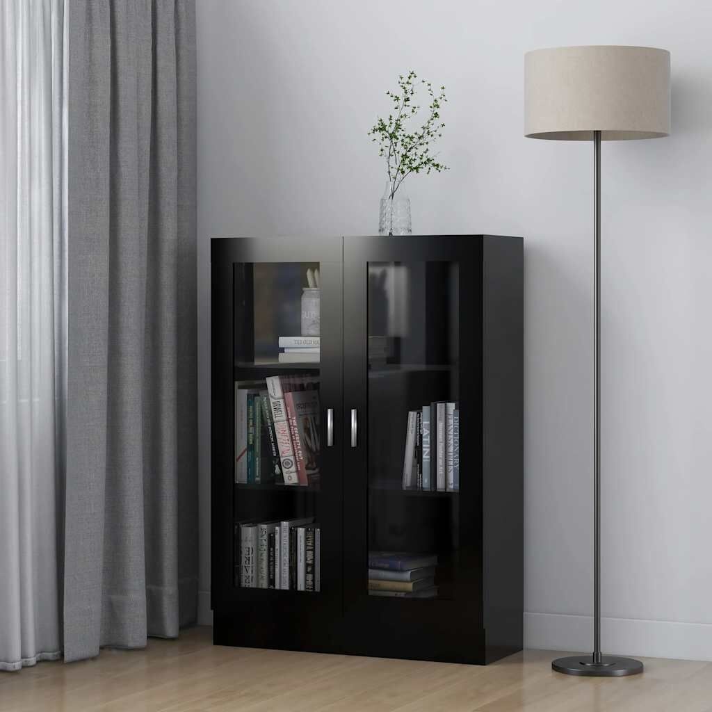 vidaXL Vitrinekast Zwart Hout 82,5cm - 47% Korting!