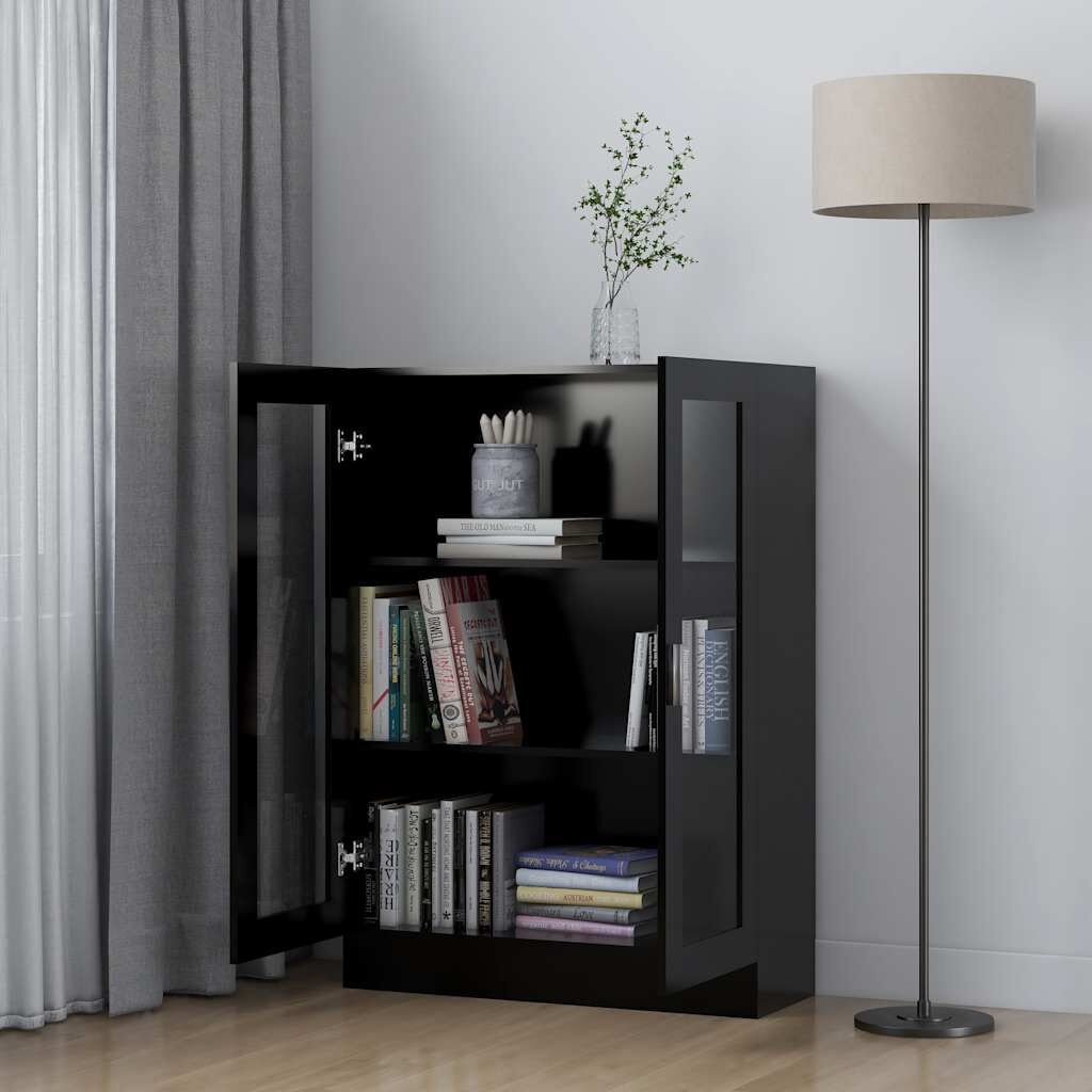 vidaXL Vitrinekast Zwart Hout 82,5cm - 47% Korting!