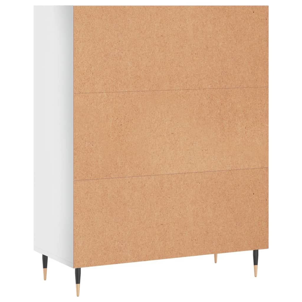 vidaXL Boekenkast Hoogglans Wit 69,5cm - 47% Korting!