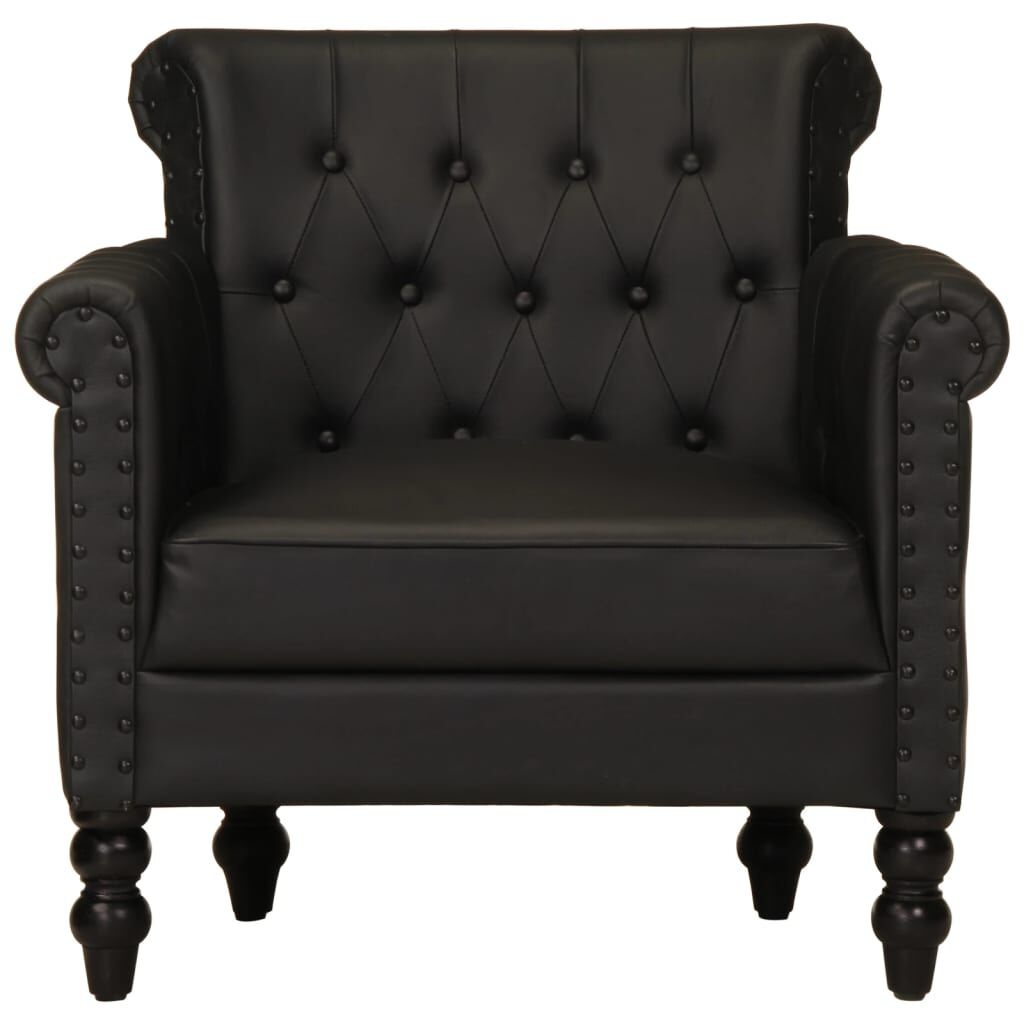vidaXL Zwarte Geitenleren Fauteuil - 47% Korting!