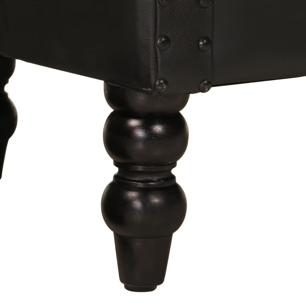 vidaXL Zwarte Geitenleren Fauteuil - 47% Korting!