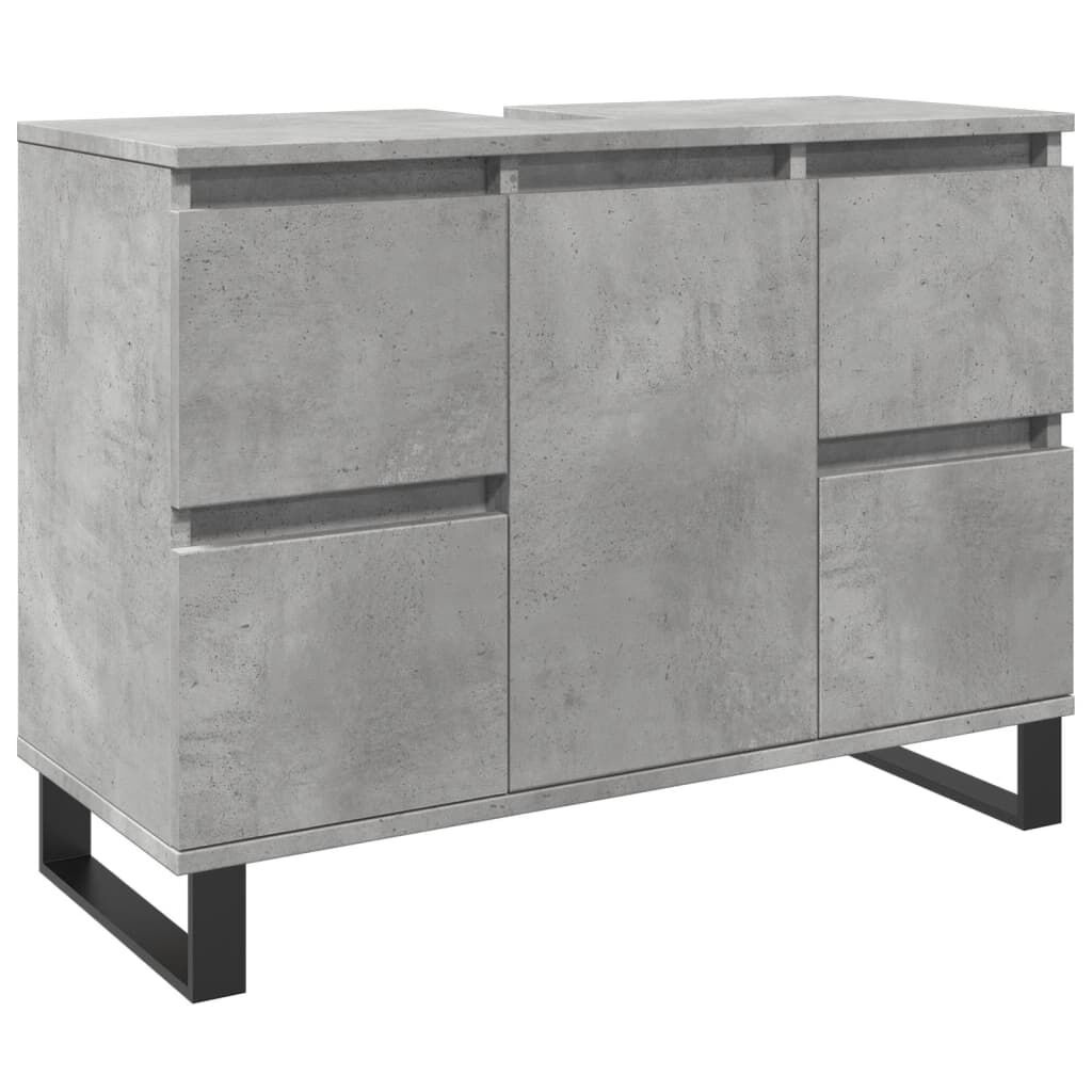 vidaXL Badkamerkast Betongrijs 80cm - 42% Korting! (Beschadigde Verpakking)