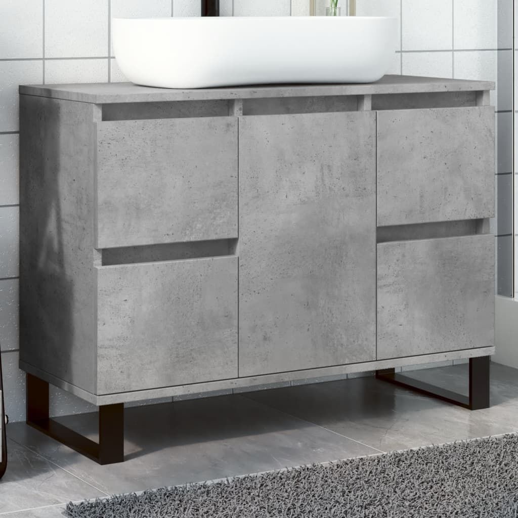 vidaXL Badkamerkast Betongrijs 80cm - 42% Korting! (Beschadigde Verpakking)