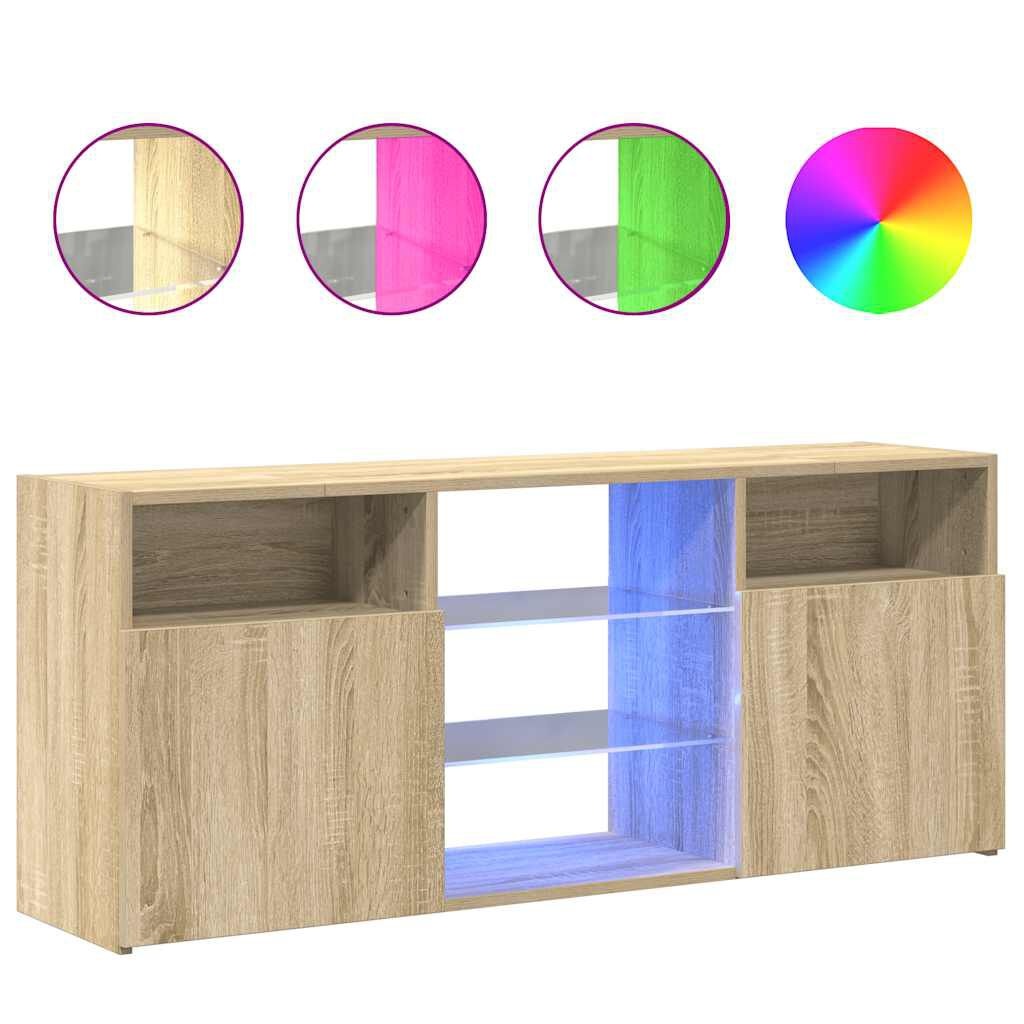 vidaXL TV Meubel Sonoma Eiken LED - 42% Korting!