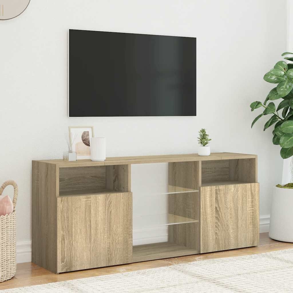 vidaXL TV Meubel Sonoma Eiken LED - 42% Korting!