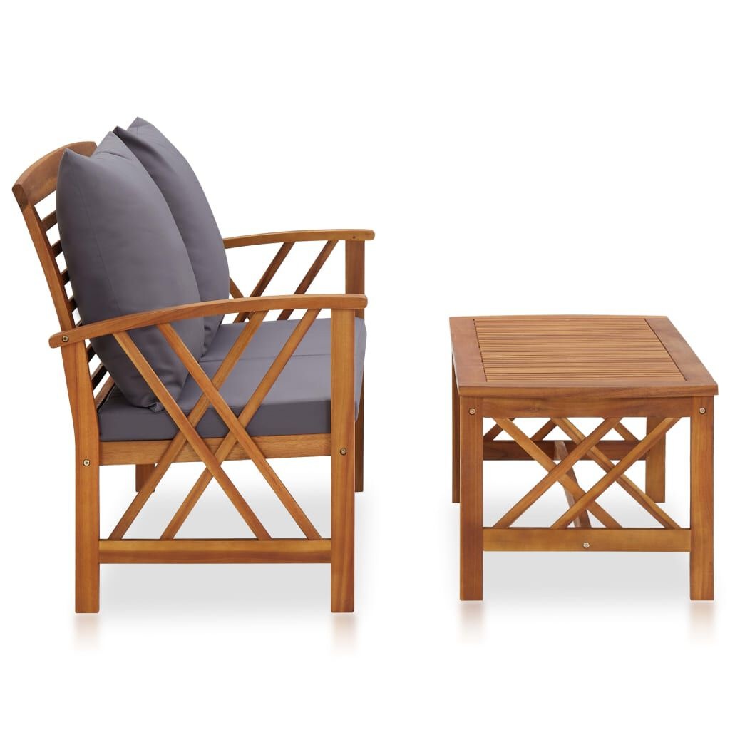 Lounge Set Acaciahout met Kussens - 41% Korting!