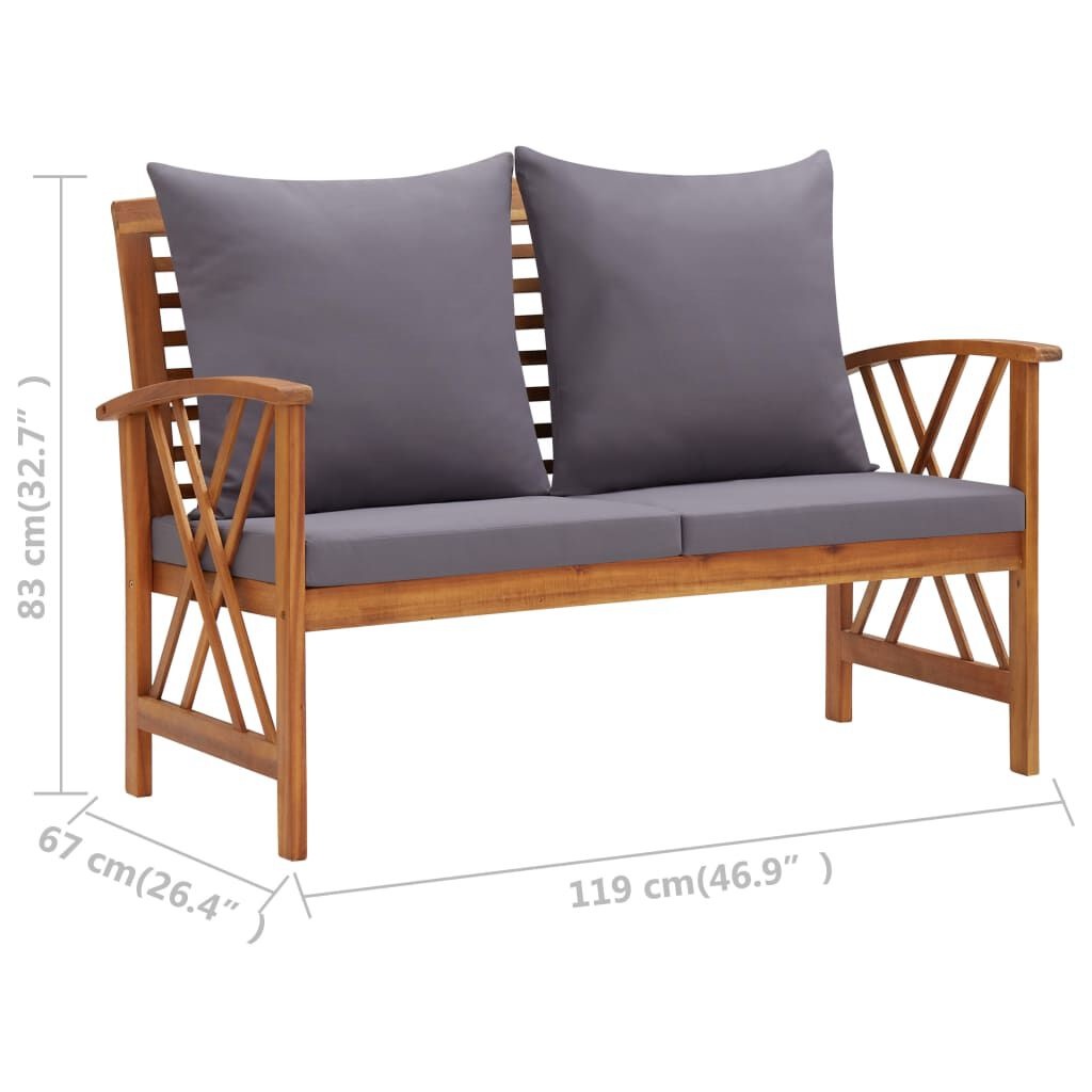 Lounge Set Acaciahout met Kussens - 41% Korting!
