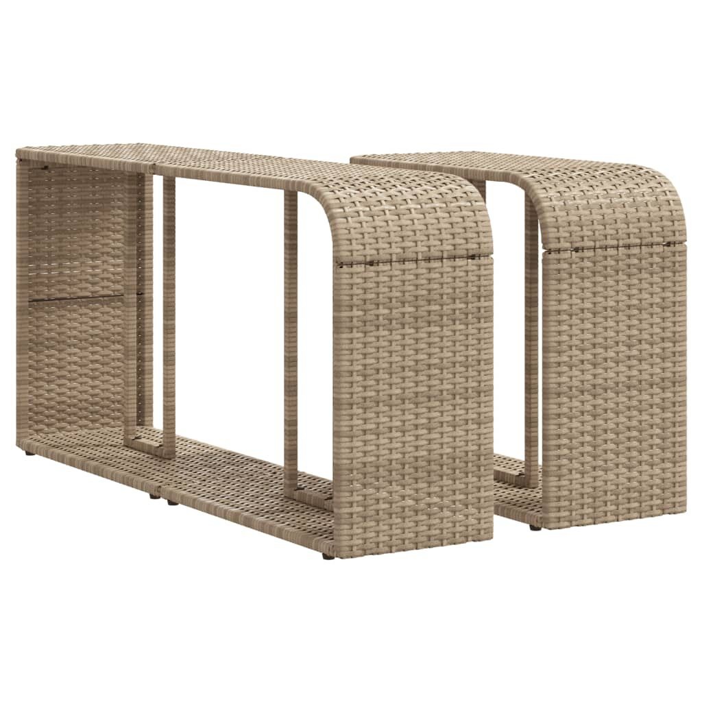 VidaXL Opbergschappen Rattan Beige - 35% Korting!