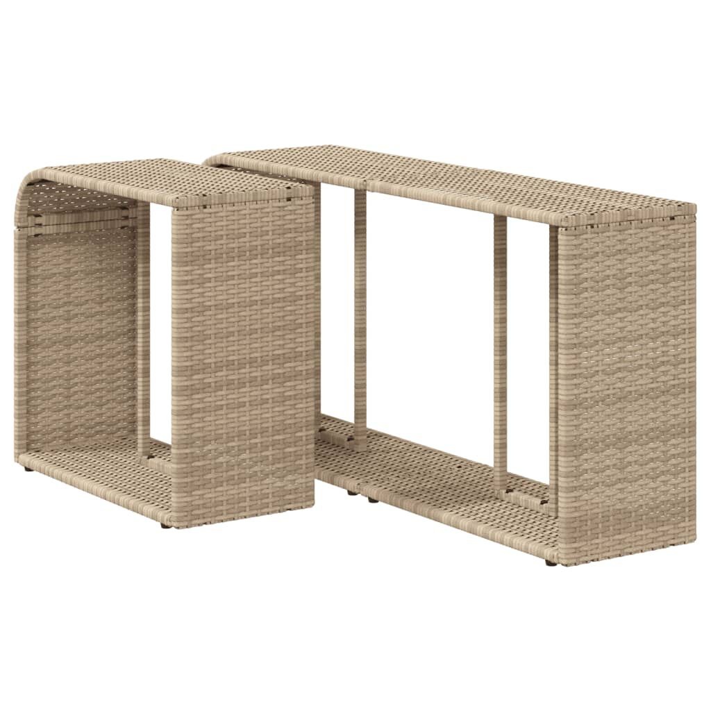 VidaXL Opbergschappen Rattan Beige - 35% Korting!