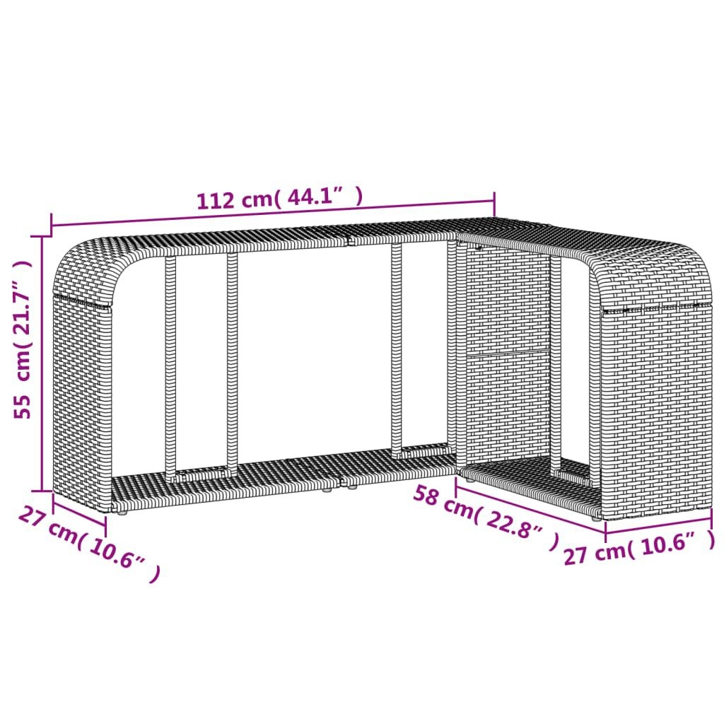 VidaXL Opbergschappen Rattan Beige - 35% Korting!