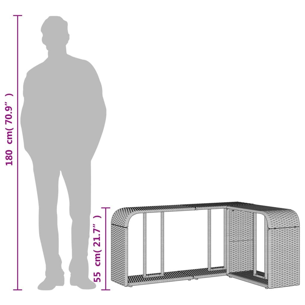 VidaXL Opbergschappen Rattan Beige - 35% Korting!