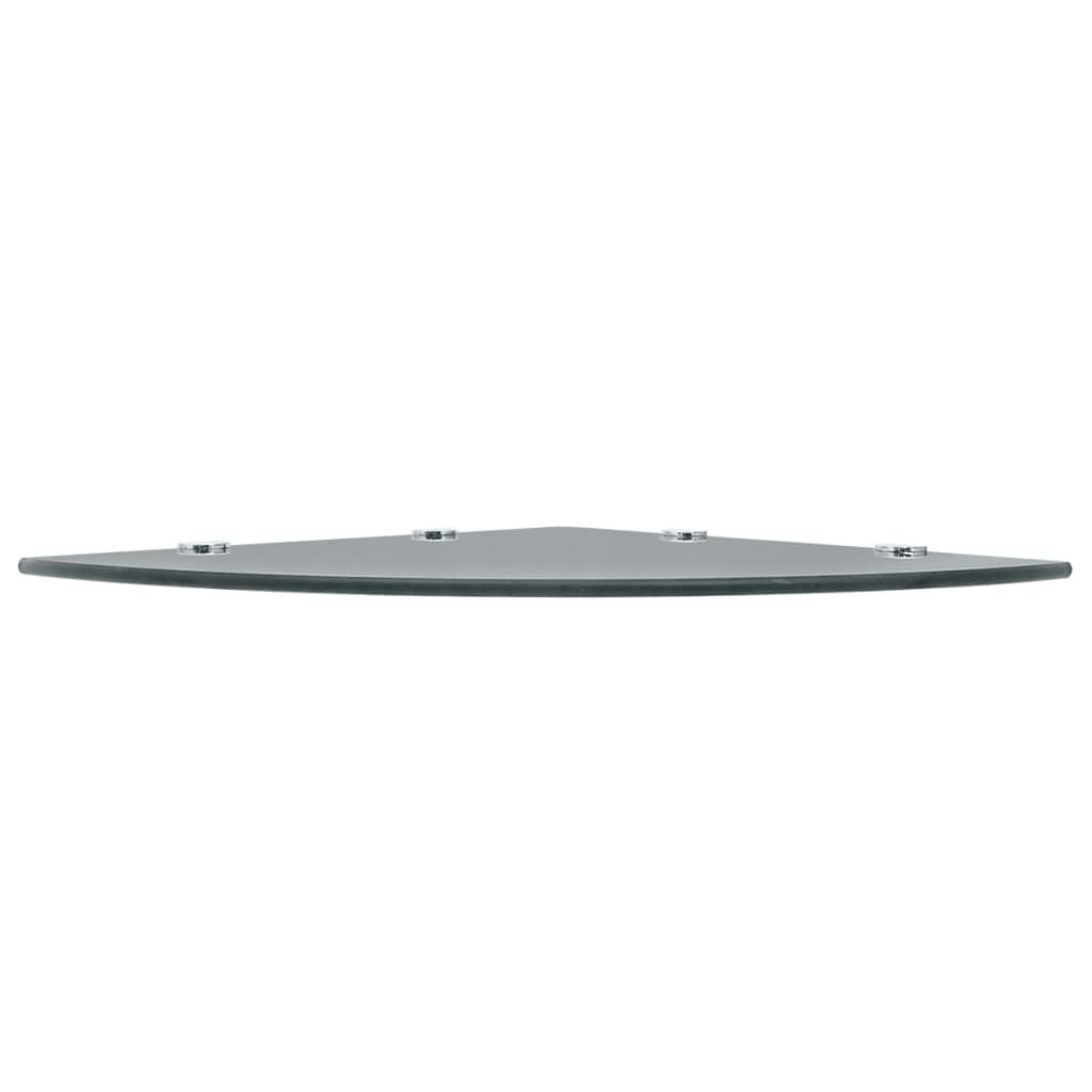 vidaXL Hoekschap Zwart Glas 45x45cm -65% Korting! Krasje