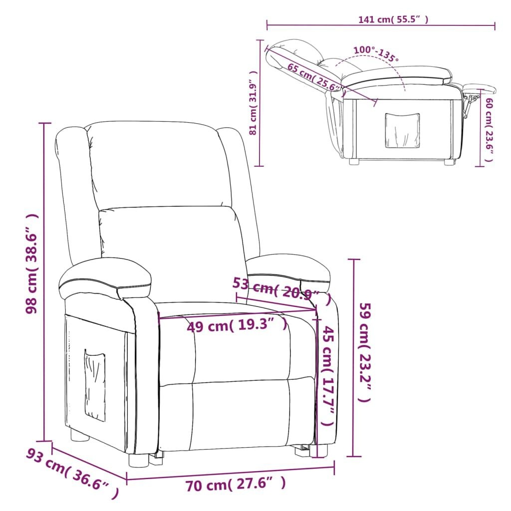 vidaXL Verstelbare Fauteuil Crème - 35% Korting!