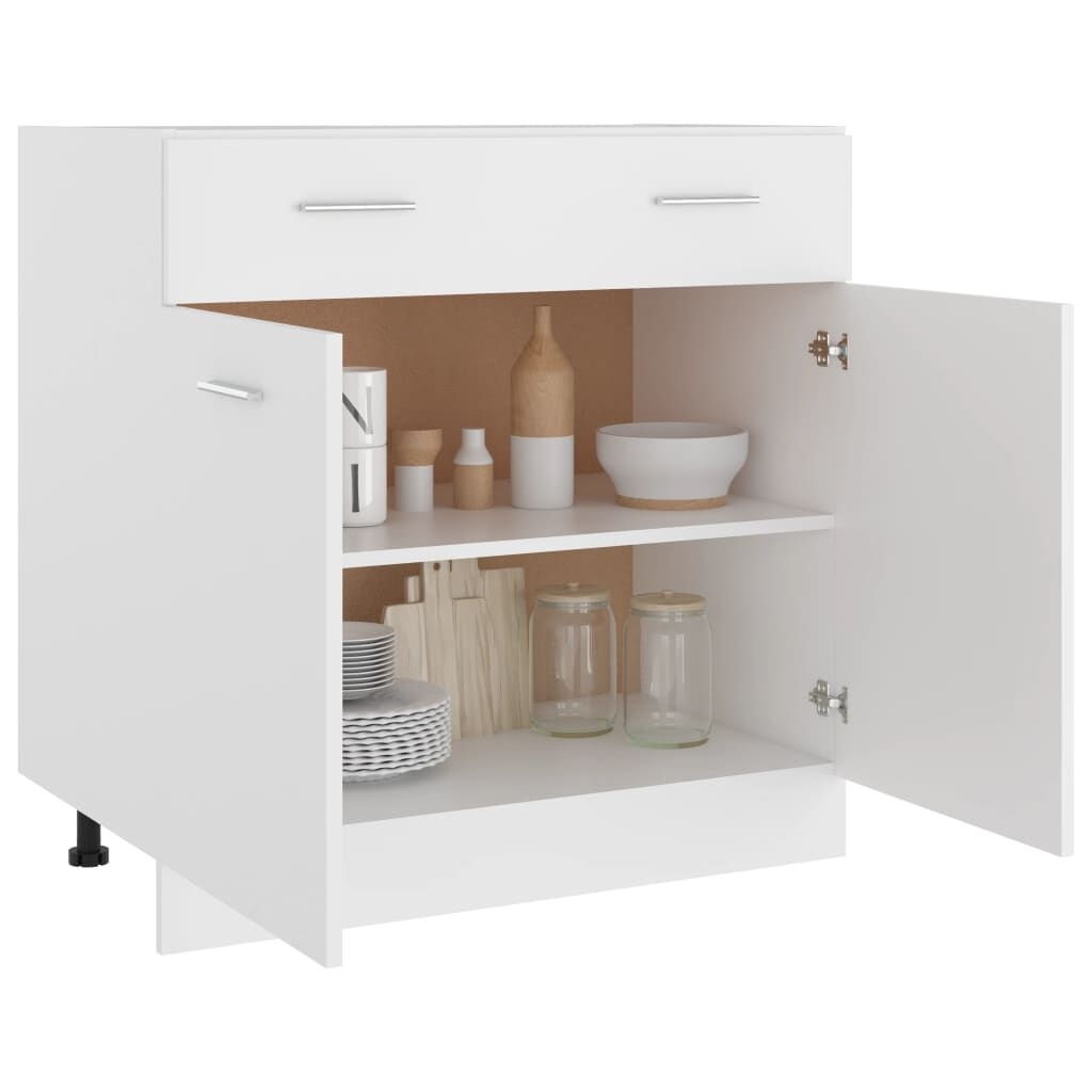 vidaXL Onderkast Lyon Wit 80cm - 35% Korting! Zo Goed Als Nieuw