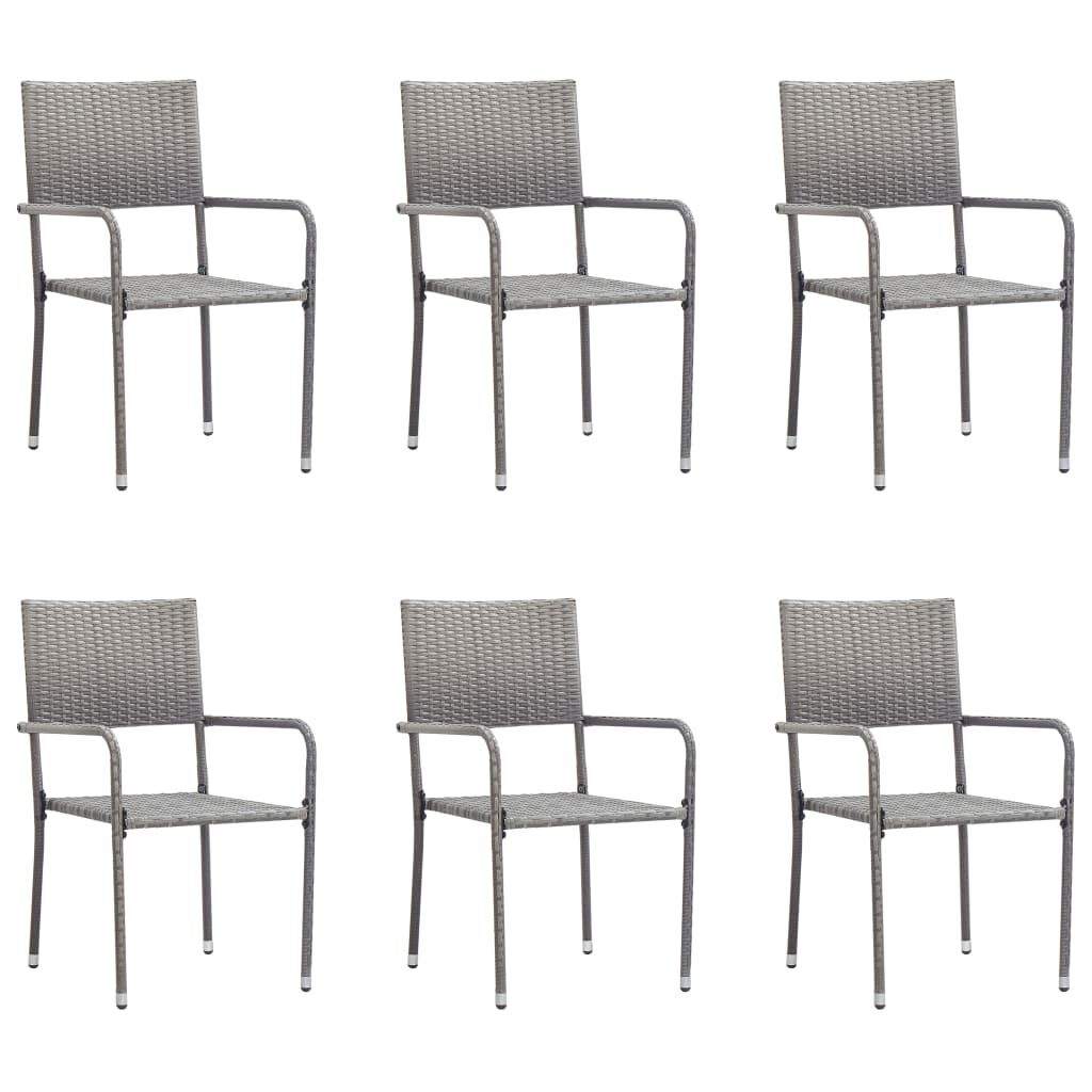 VidaXL Tuinstoelen (6 st) Grijs -45% Korting! Stapelbaar!