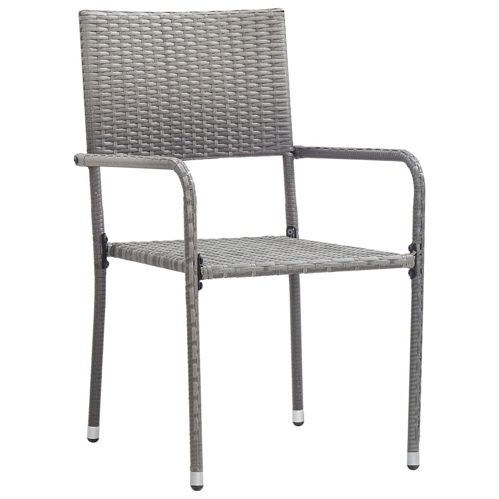 VidaXL Tuinstoelen (6 st) Grijs -45% Korting! Stapelbaar!