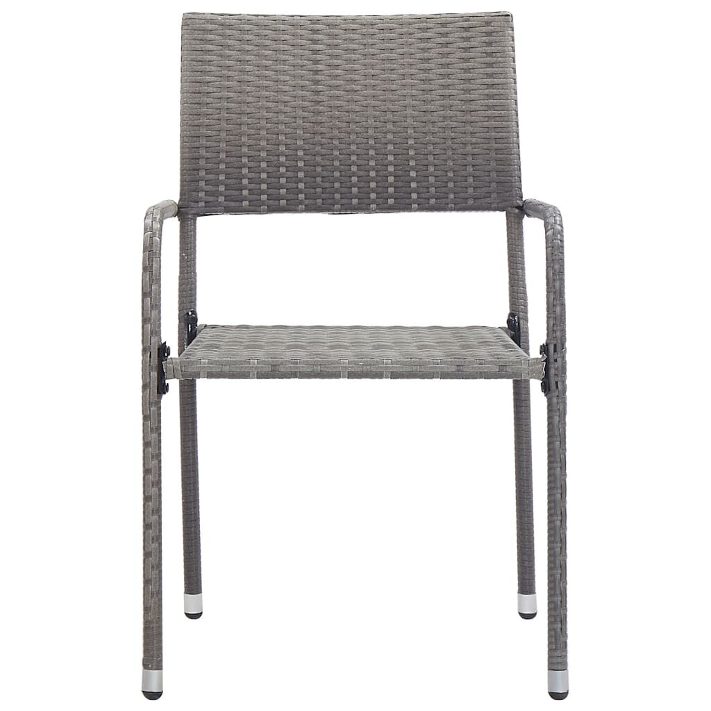 VidaXL Tuinstoelen (6 st) Grijs -45% Korting! Stapelbaar!