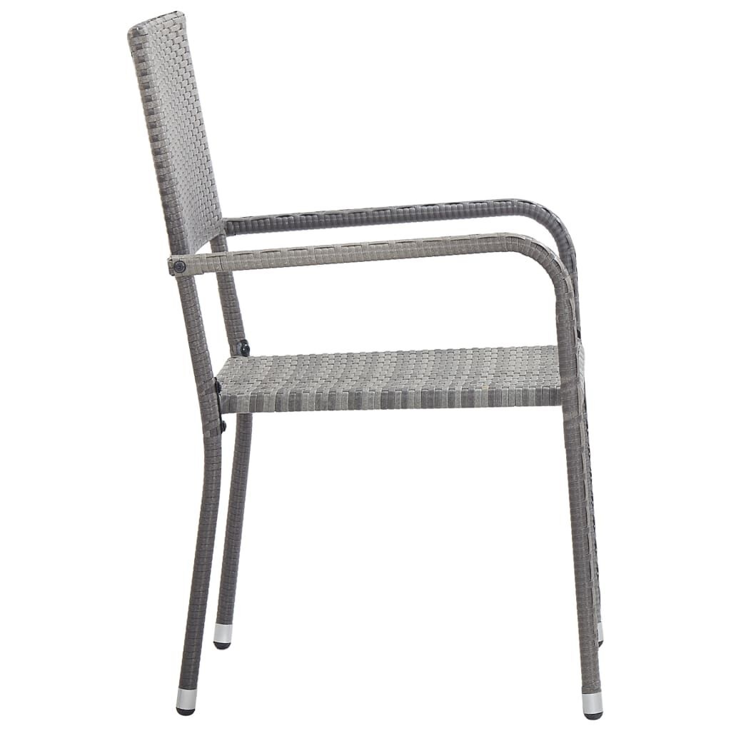 VidaXL Tuinstoelen (6 st) Grijs -45% Korting! Stapelbaar!