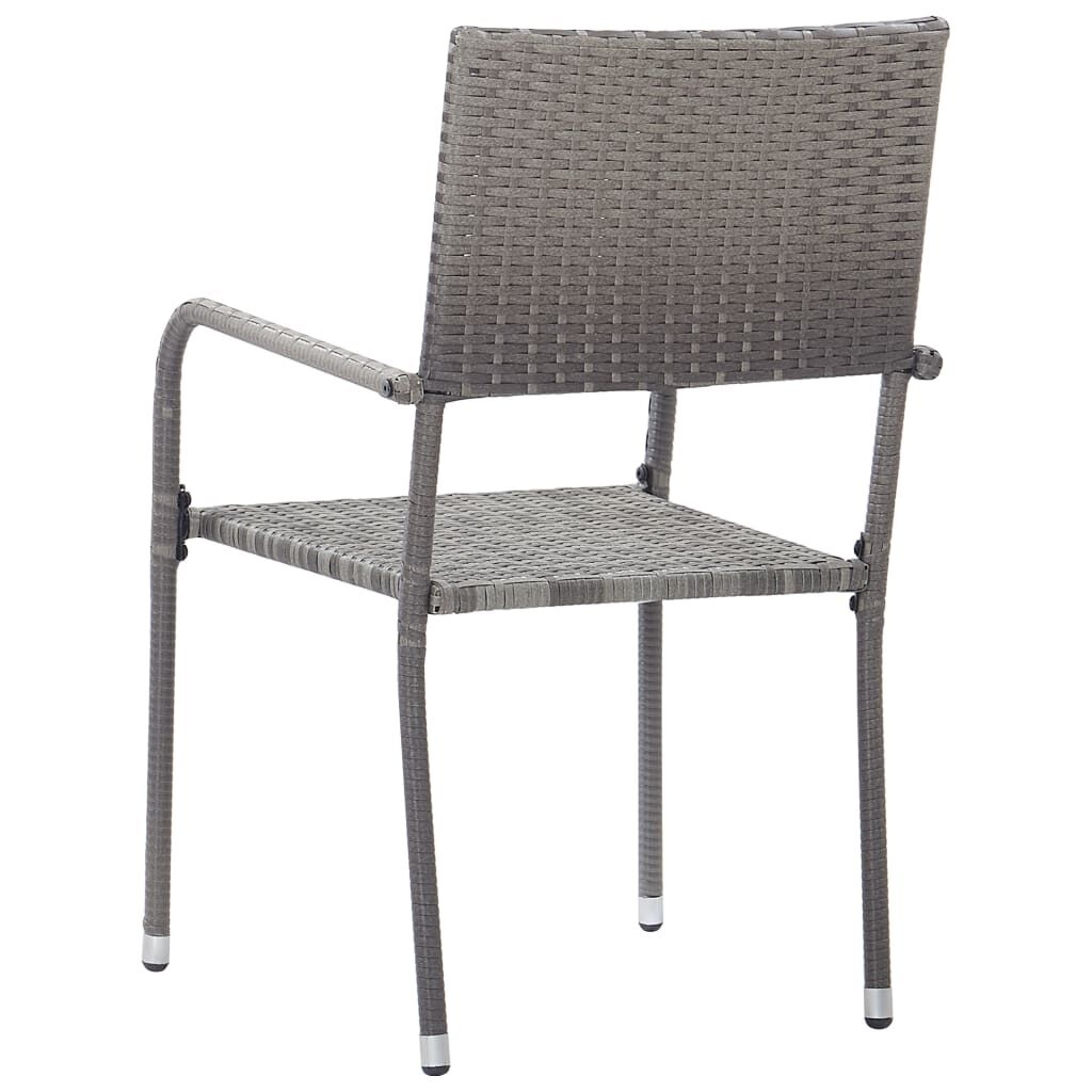 VidaXL Tuinstoelen (6 st) Grijs -45% Korting! Stapelbaar!