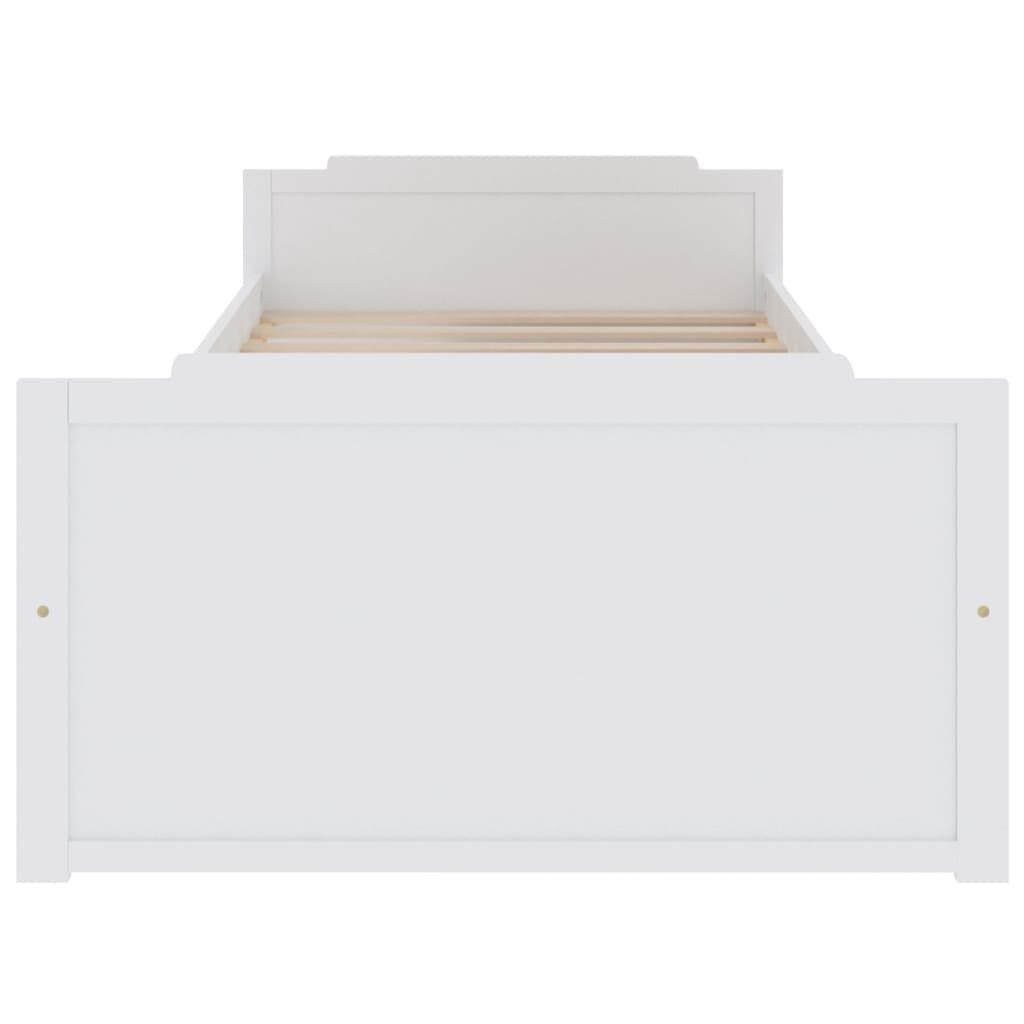 Bedframe Grenenhout 90x200 + Lades Wit -35%