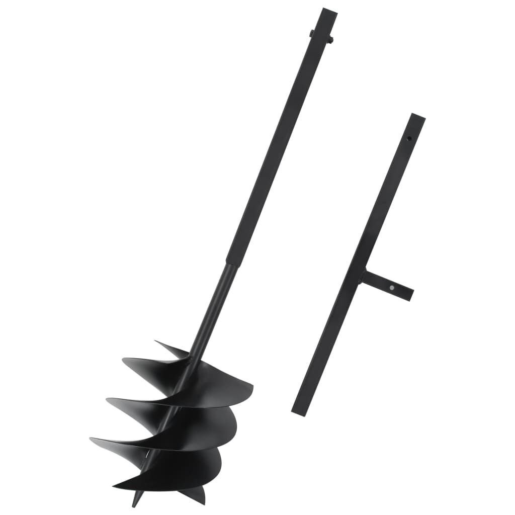VidaXL Grondboor 250mm - Zwart - 55% Korting! (Zonder Punt)
