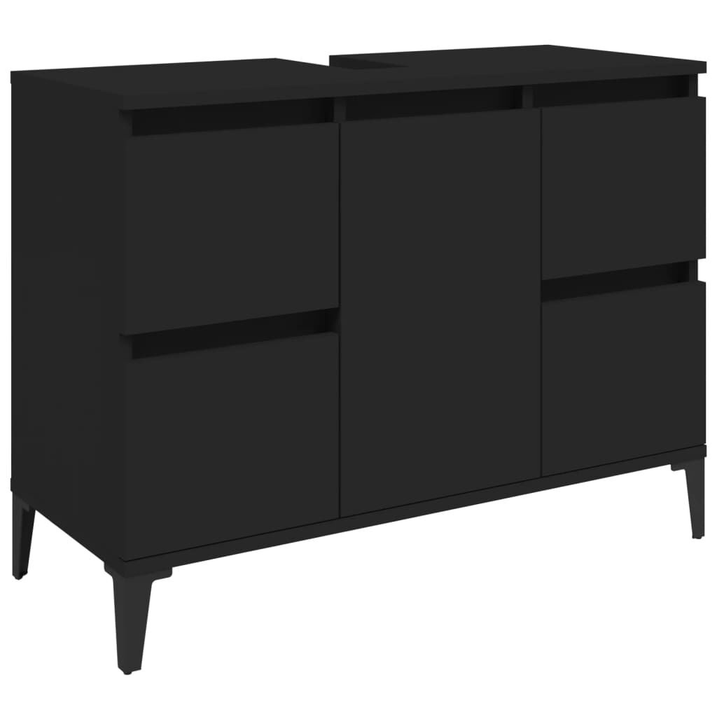 vidaXL Wastafelkast Zwart 80cm - 35% Korting! Nieuw!