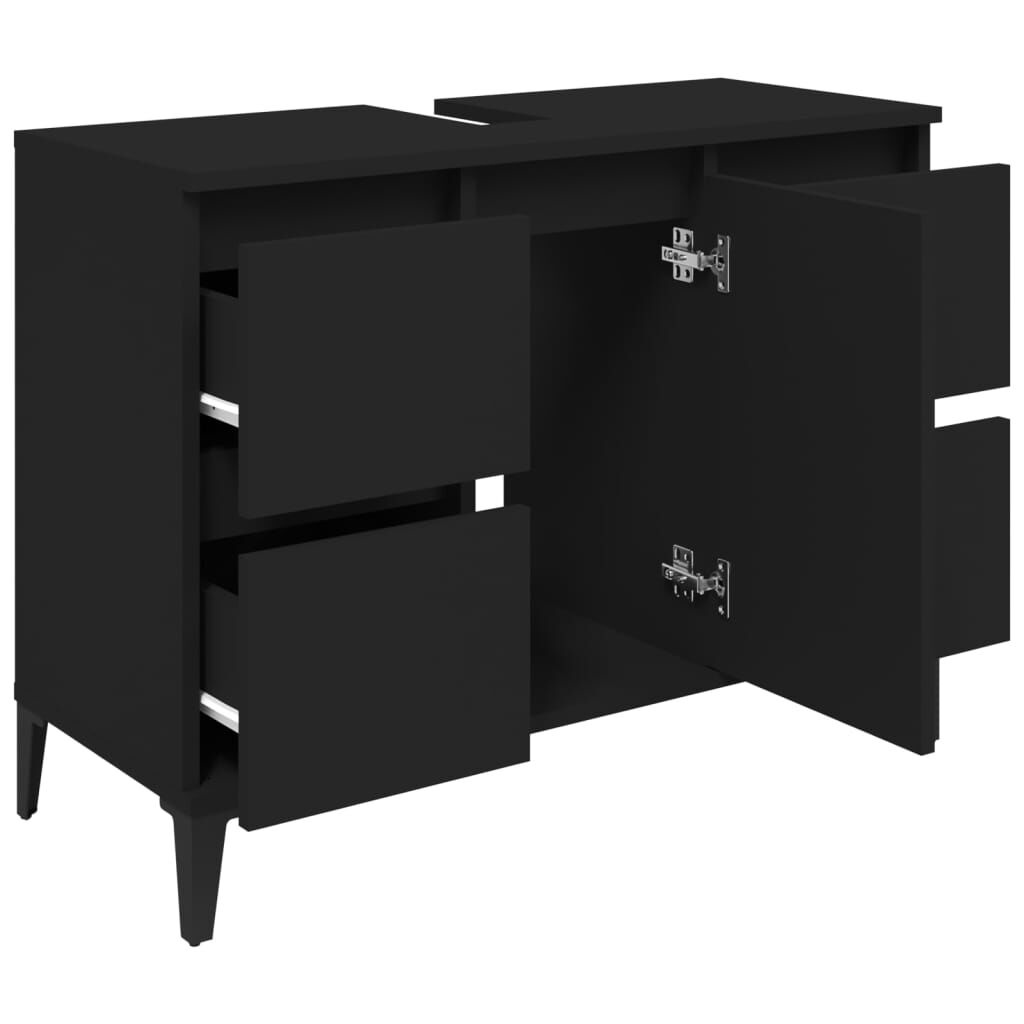 vidaXL Wastafelkast Zwart 80cm - 35% Korting! Nieuw!