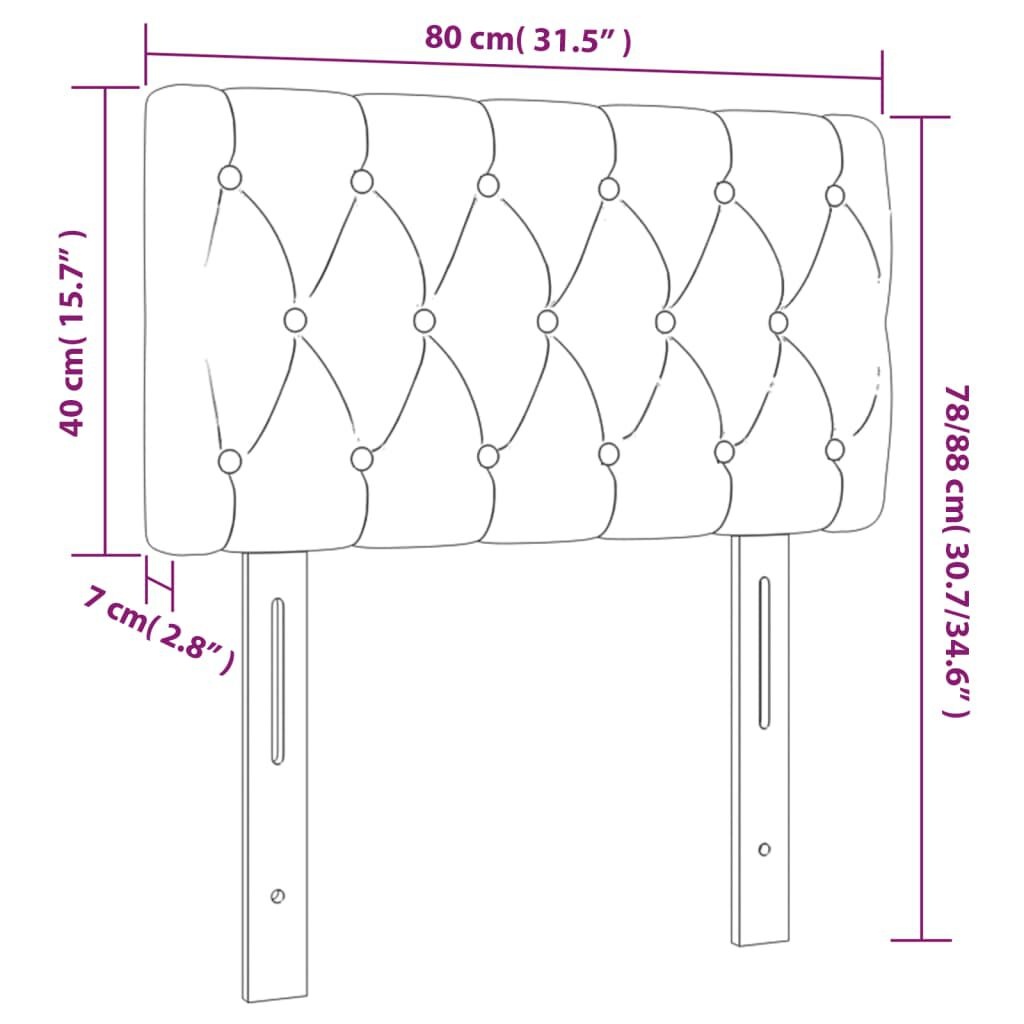 vidaXL Hoofdbord Taupe 80cm - 35% Korting! Zo Goed Als Nieuw