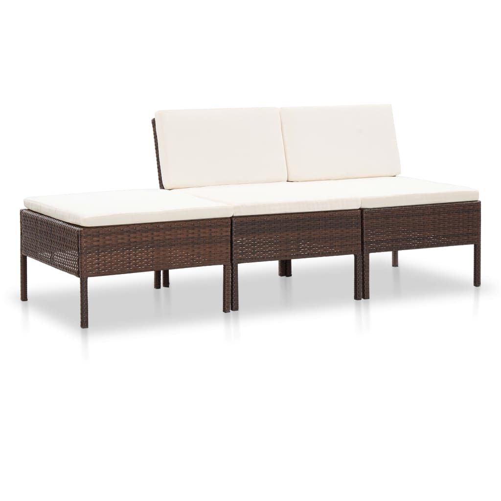 Luxe Loungeset 3-delig Bruin - 35% Korting!