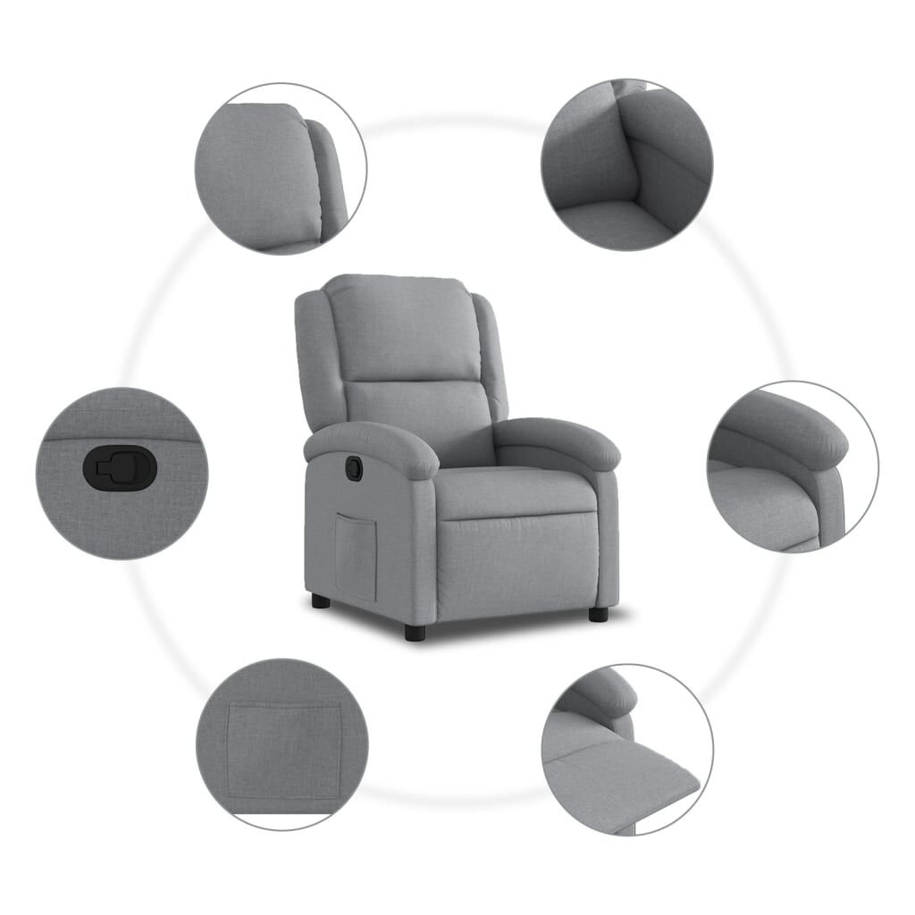 VidaXL Verstelbare Fauteuil Lichtgrijs - 47% Korting!