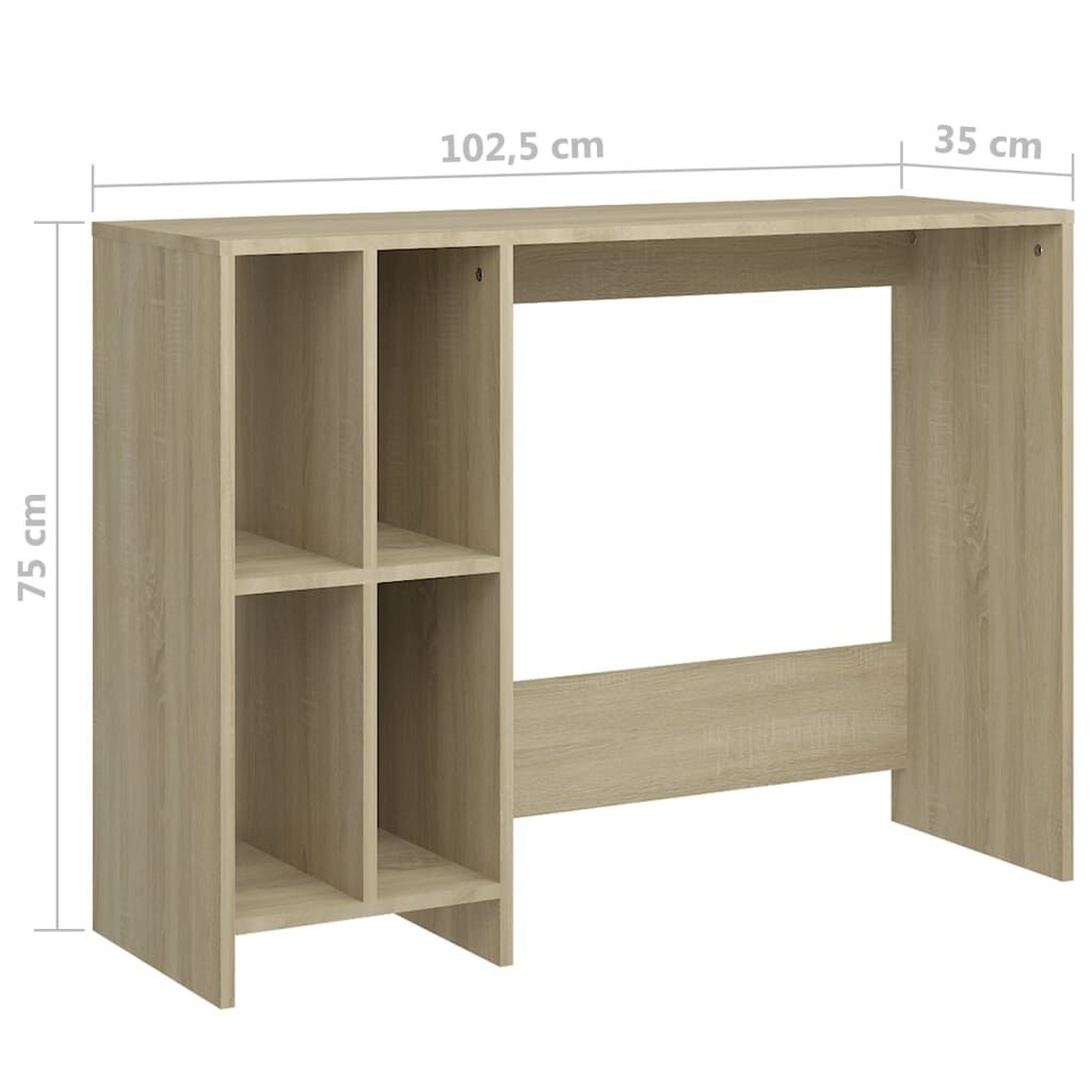 vidaXL Bureau Sonoma Eiken - 102cm - 35% Korting!