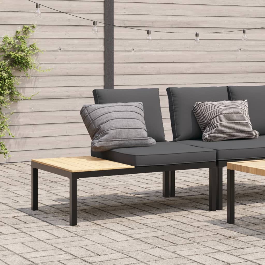 Tuinbank Aluminium Zwart met Kussens - 35% Korting!