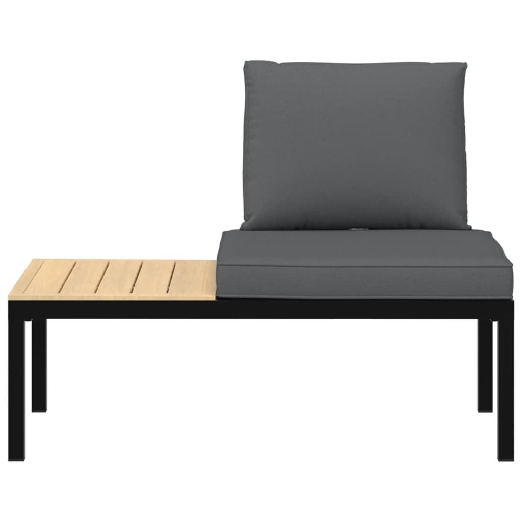 Tuinbank Aluminium Zwart met Kussens - 35% Korting!