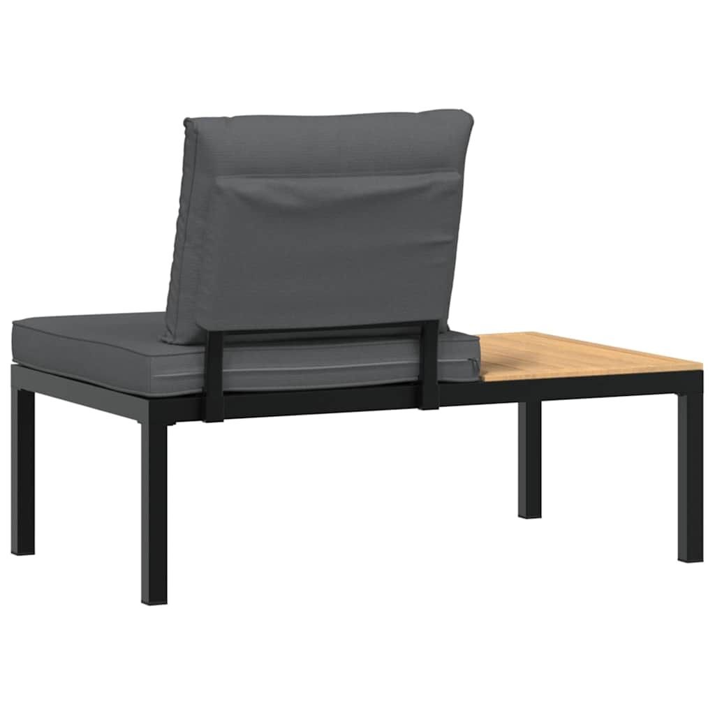 Tuinbank Aluminium Zwart met Kussens - 35% Korting!