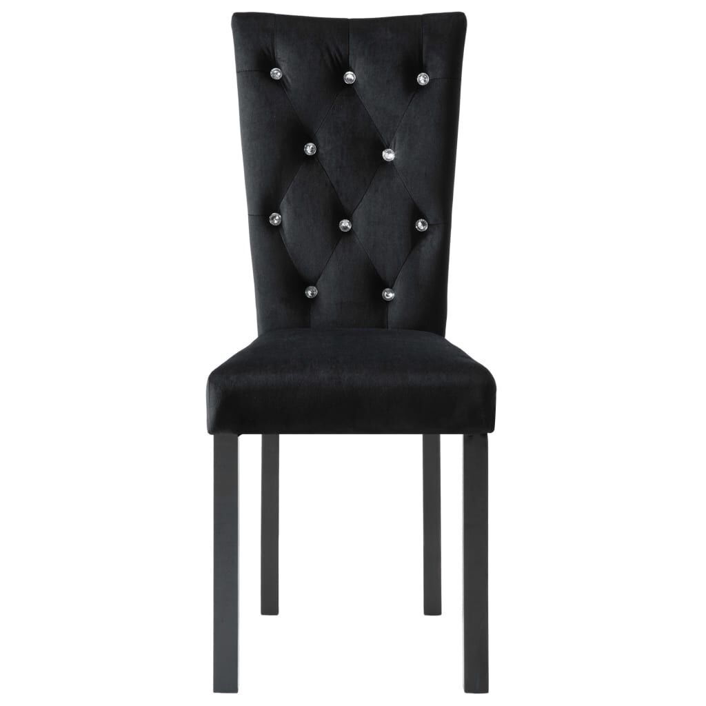 vidaXL Eetkamerstoelen (4) Fluweel Zwart -35%!