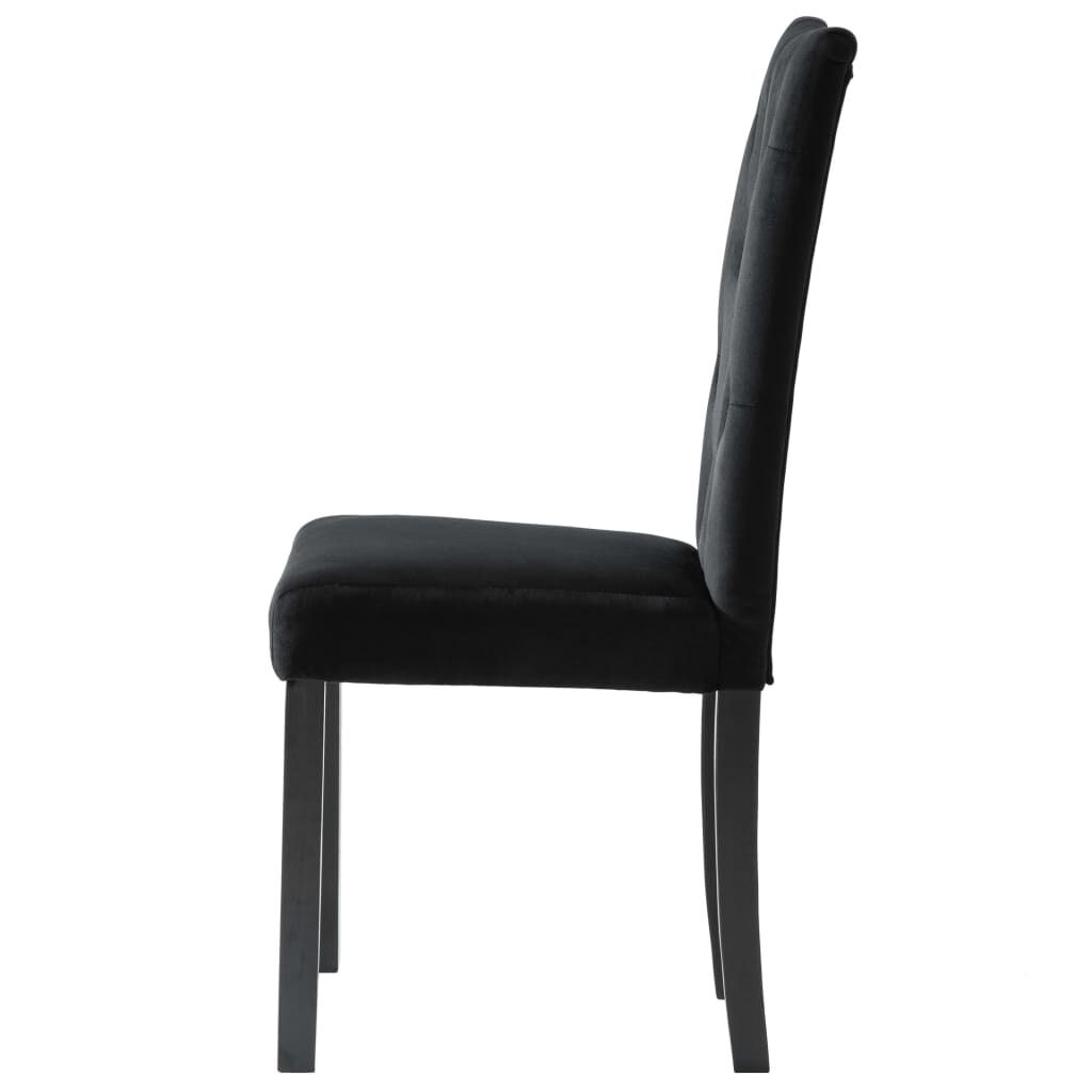 vidaXL Eetkamerstoelen (4) Fluweel Zwart -35%!