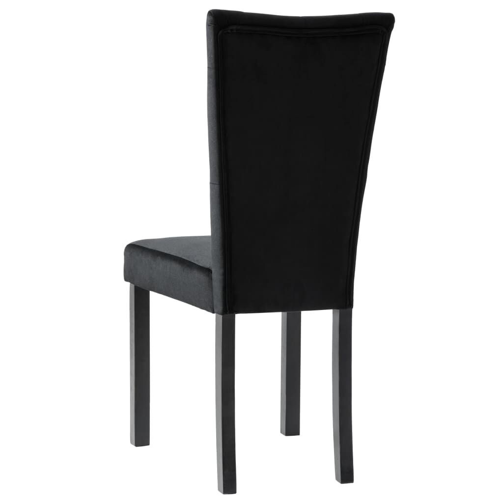 vidaXL Eetkamerstoelen (4) Fluweel Zwart -35%!