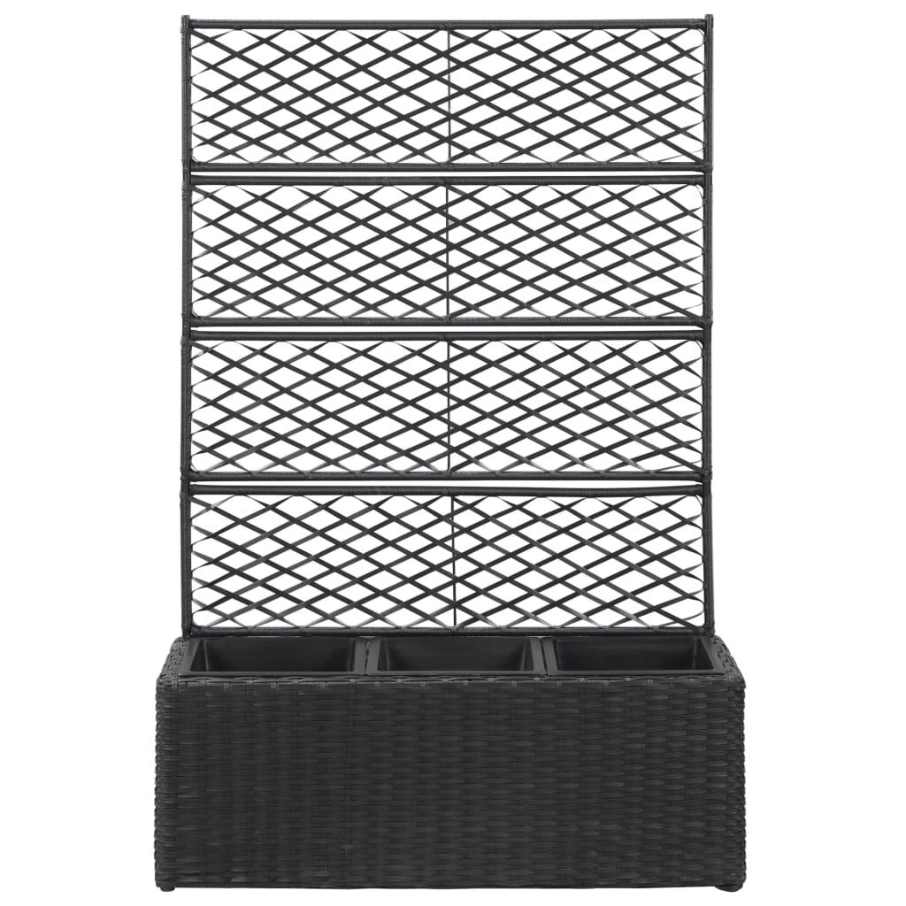 VidaXL Latwerk Plantenbak Zwart - 35% Korting!