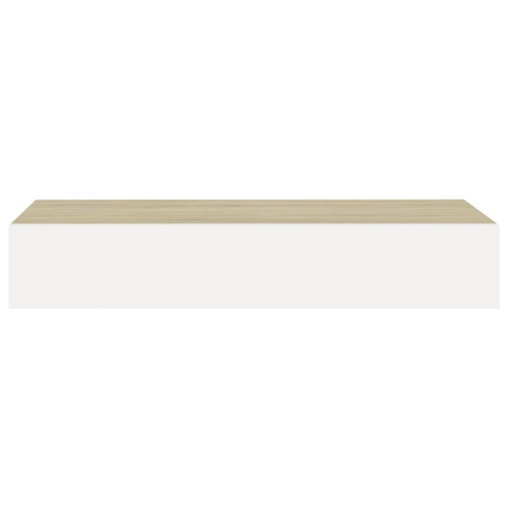 Wandschap met Lade Eiken/Wit 60cm - 42% Korting!