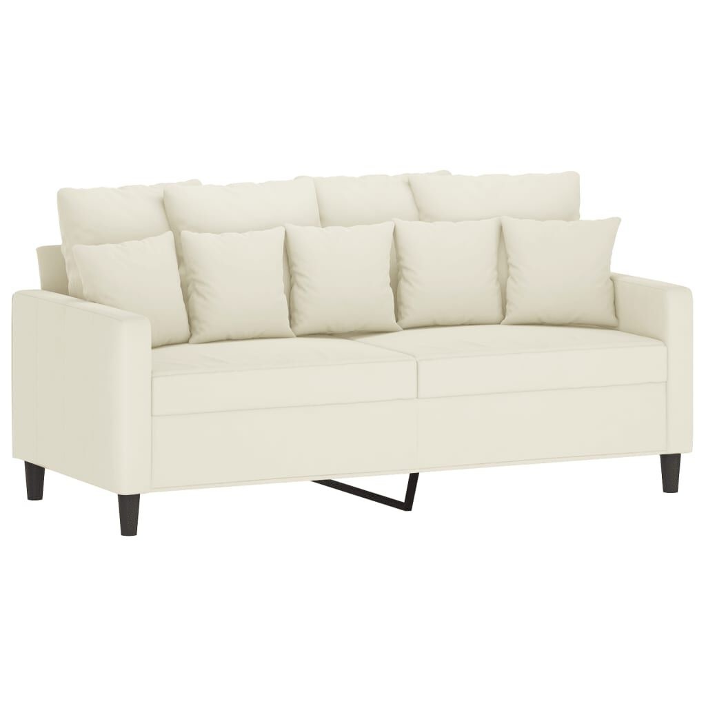 VidaXL Crème Fluweel Bank - 140cm - Zo Goed Als Nieuw! -47% Korting