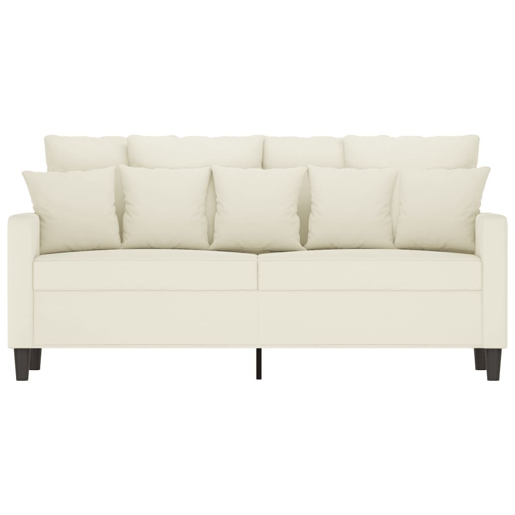 VidaXL Crème Fluweel Bank - 140cm - Zo Goed Als Nieuw! -47% Korting