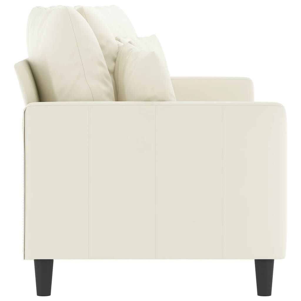 VidaXL Crème Fluweel Bank - 140cm - Zo Goed Als Nieuw! -47% Korting