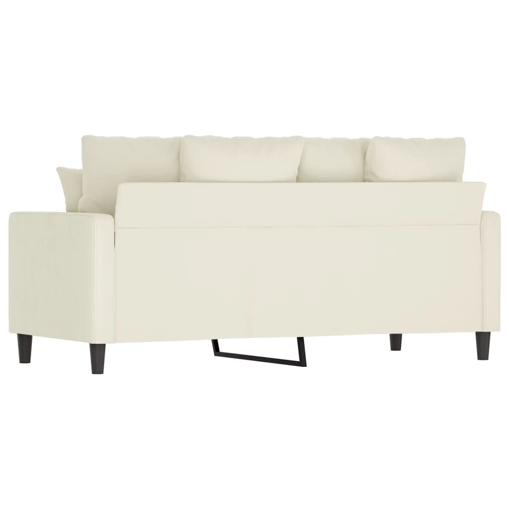 VidaXL Crème Fluweel Bank - 140cm - Zo Goed Als Nieuw! -47% Korting