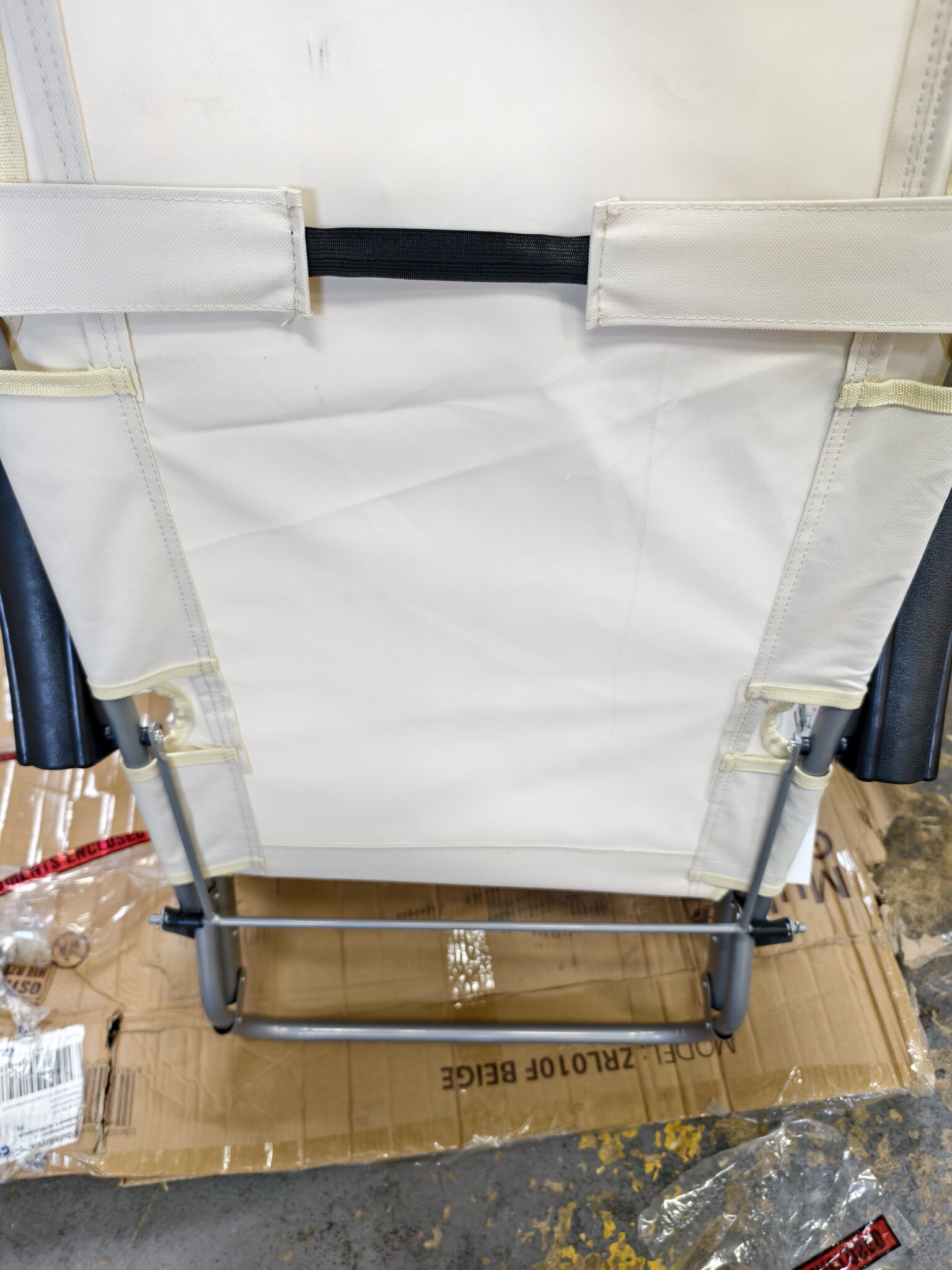 Tuinstoel Ligstoel 2-in-1 Beige - 60% Korting! Krasjes