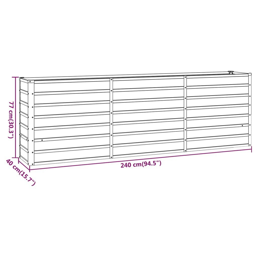 VidaXL Cortenstaal Plantenbak Verhoogd 240cm - 41% Korting!