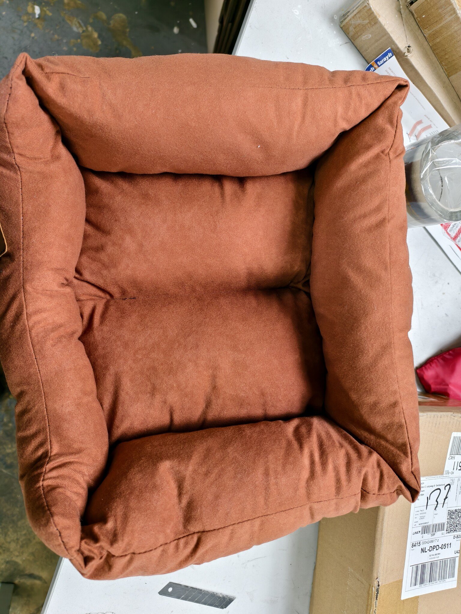 Hondenmand Klein Bruin 50x40cm - 50% Korting! (Hondenhaar)