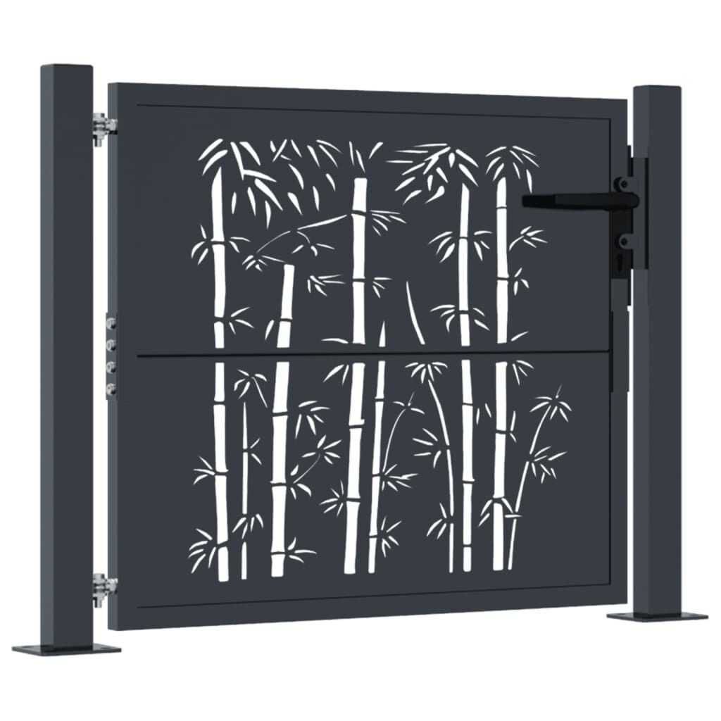 vidaXL Poort Bamboe Design 105x105cm Antraciet -42% Korting!